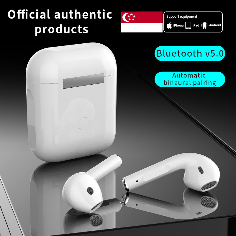 Free shipping-TWS i12 Bluetooth Headphones IPX5 Waterproof Sport Wireless Earphones Earbuds with Mic Singapore