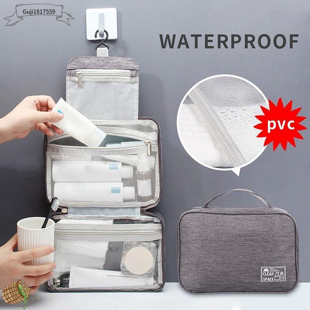 GUJI1817559 Túi tách khô ướt Túi đựng đồ vệ sinh cá nhân treo Không thấm nước Có thể gập lại Túi giặt Di động Túi đựng đồ Túi đựng mỹ phẩm