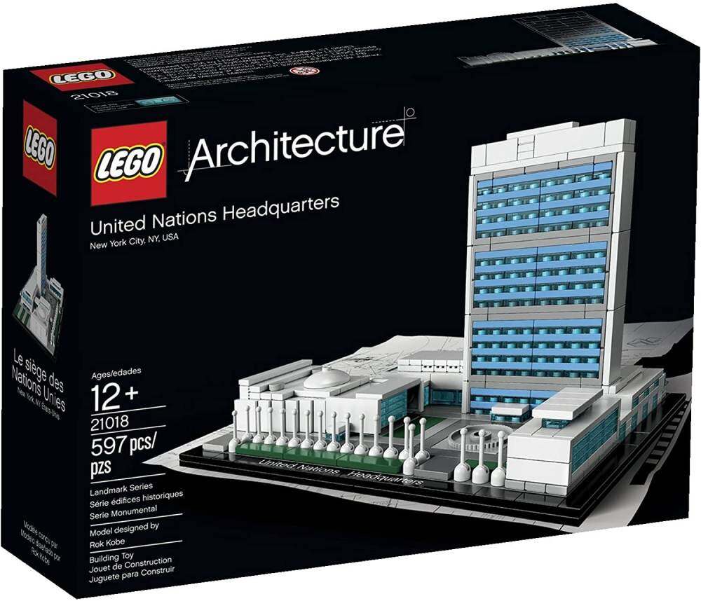 LEGO Architector 21018 United Nations Headquarters 597pcs 12+ Đồ Chơi Lắp Ráp lego Hoàn toàn mới và 