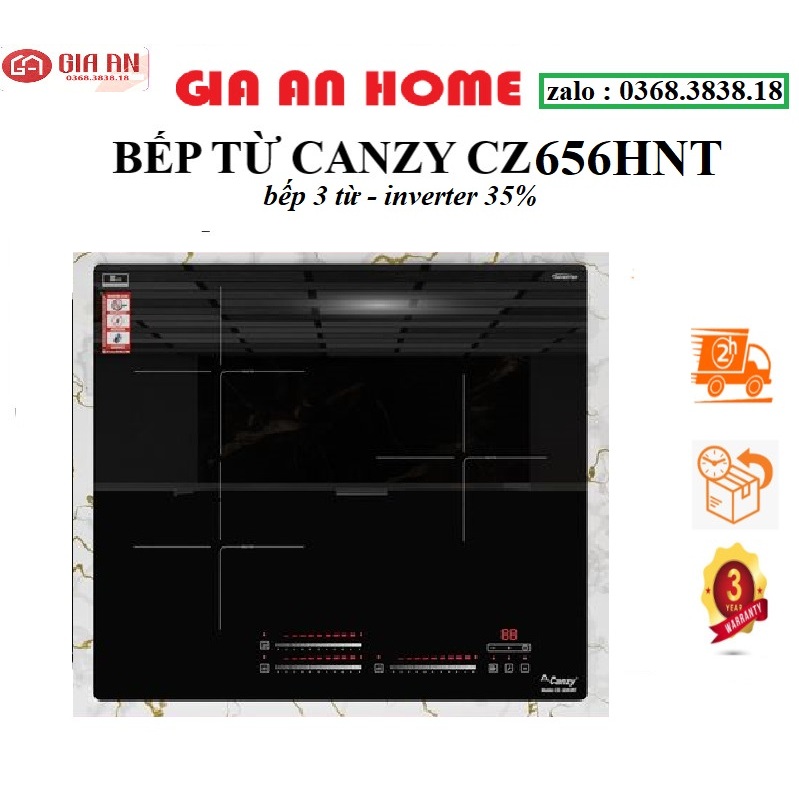 Bếp ba từ canzy CZ 656HNT. bếp ba từ âm bàn thế hệ mới. bếp điện từ chính hãng bảo hành 3 năm