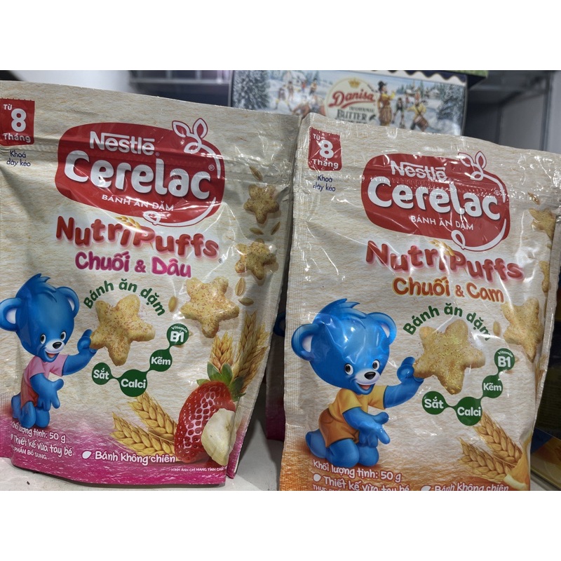 Date 2023Bánh ăn dặm Nétle Cerelac cho bé từ 8 tháng gói 50g