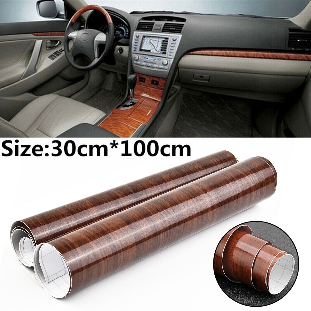 【DATA】 DIY Car Sticker Vinyl Wrap Film Moisture proof Sheet Wood Grain Interior