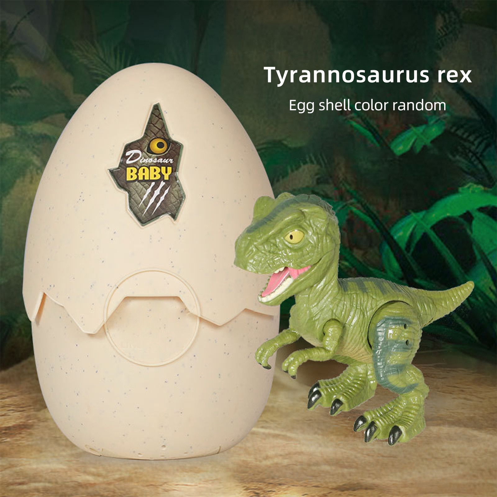 [Meiboall] Phục sinh vui vẻ Đồ chơi khủng long đẻ trứng S đèn hiệu ứng âm thanh cảm ứng đồ chơi khủng long đẻ trứng Quà Tặng Lễ Phục sinh-màu vỏ trứng ngẫu nhiên