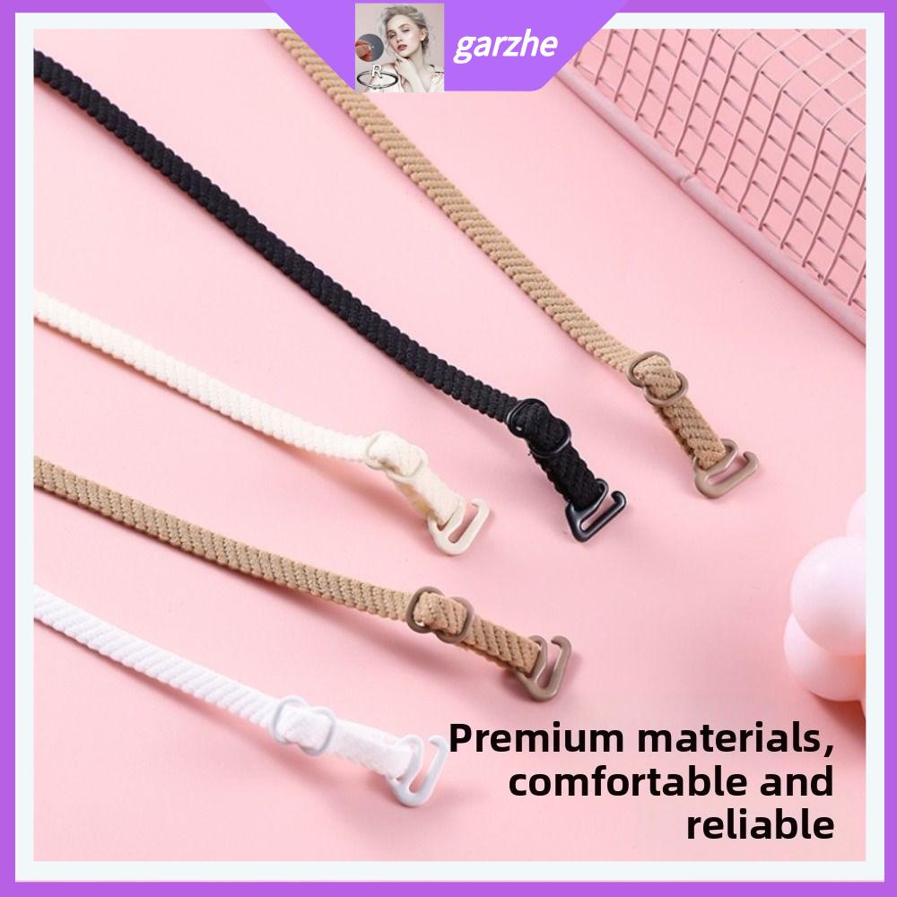 GARZHE24272 2Pcs Đàn hồi Dây áo ngực Chống trượt Dây đeo vai đôi Chiều dài có thể điều chỉnh Phụ kiện đồ lót Đồ lót đồng bộ
