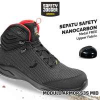 Sepatu Safety Jogger Modulo Armor S3S MID Sepatu Kerja Metal Free Nano Carbon Toecap Antistatic ESD