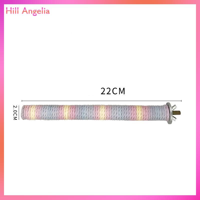 [Hill Angelia] Màu bông vẹt cực linh hoạt treo Clip Swing đầy màu sắc cá rô xoay thoải mái chim bông Dây đu vật nuôi cung cấp - 3