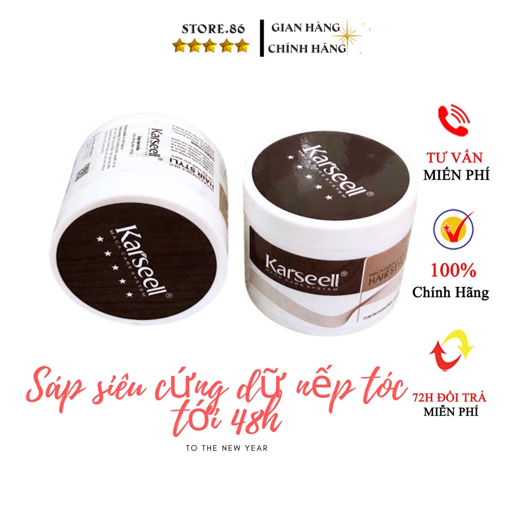 Sáp Vuốt Tóc Nam KARSEEL 100g sáp mềm gel, sáp cứng tạo kiểu dễ dàng tóc nam nữ giữ nếp tốt wax tóc