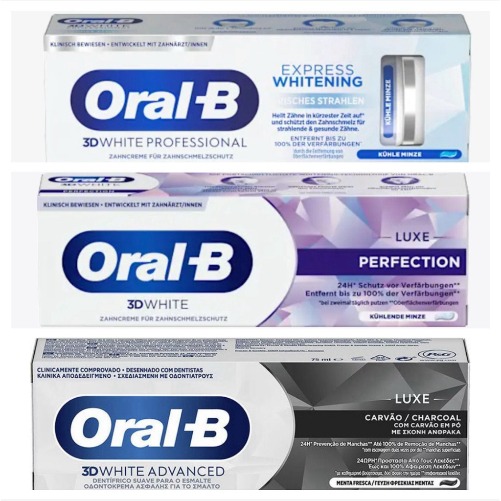[Nội địa Đức] Kem đánh trắng răng oral b 3D white làm trắng răng chỉ sau 7 ngày- Tuýp 75ml