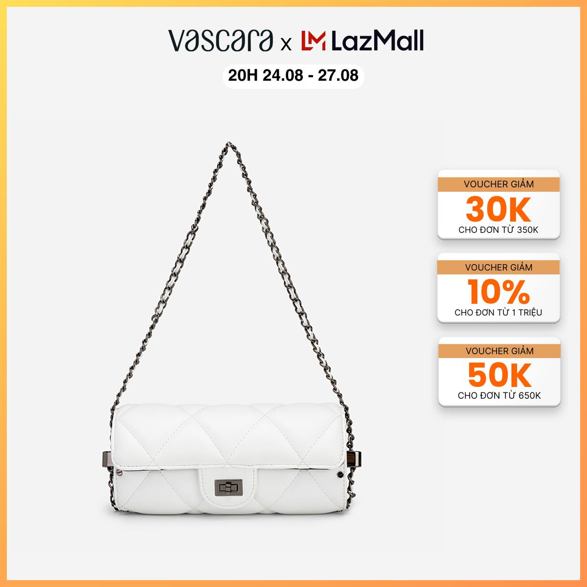 Vascara clutch dự tiệc barrel may chần bông - clu 0107