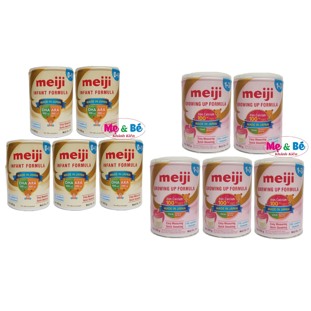 Combo 5 hộp sữa meiji số 0/3 800g nhập khẩu