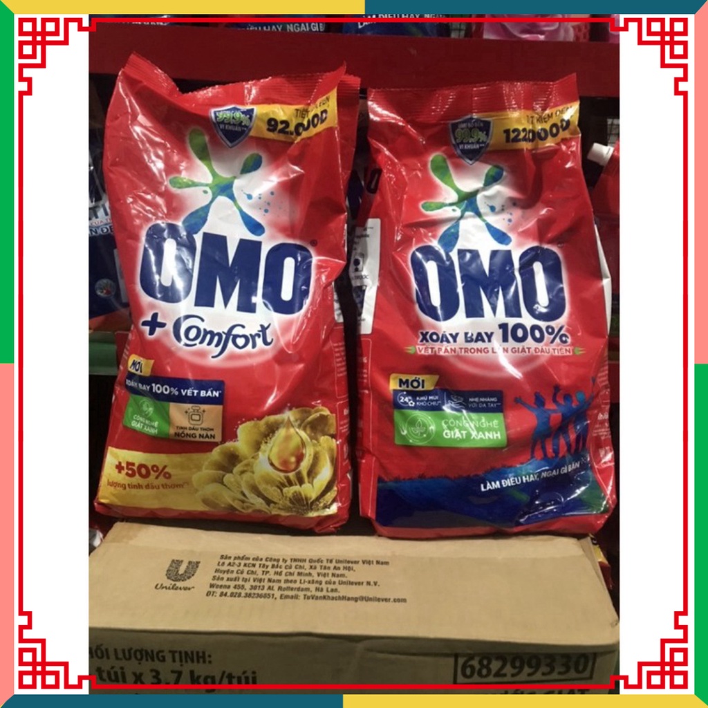 Bột giặt tay omo 5,7kg và 5,3kg hương comfort