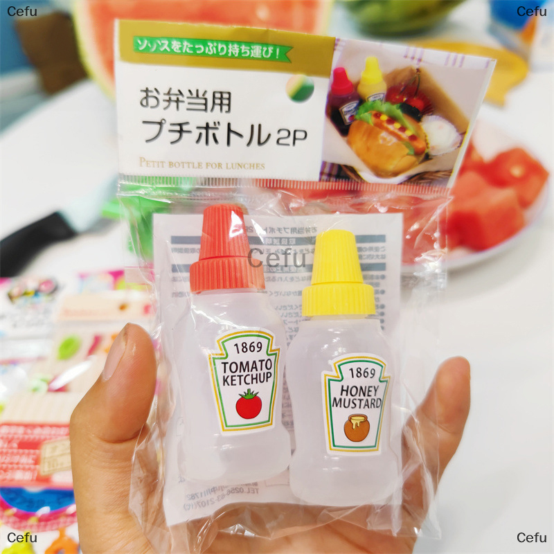 Cefu 2pcs 25ml Mini cà chua Salad Dressing dầu chai xách tay nhỏ nước sốt container