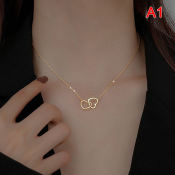 Double Heart Necklace Set - Buy 1 Get 1 Free