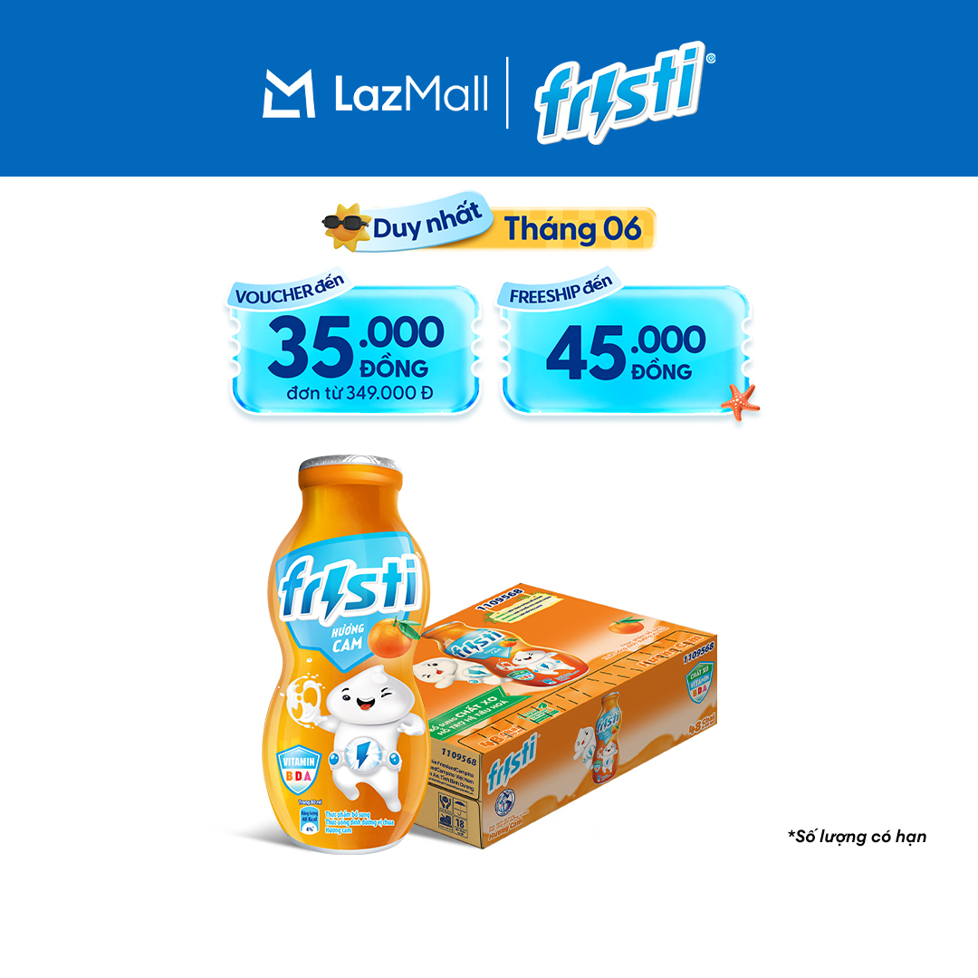 Thùng 48 Chai Sữa Chua Uống Fristi Hương Cam 80ml (48x80ml)