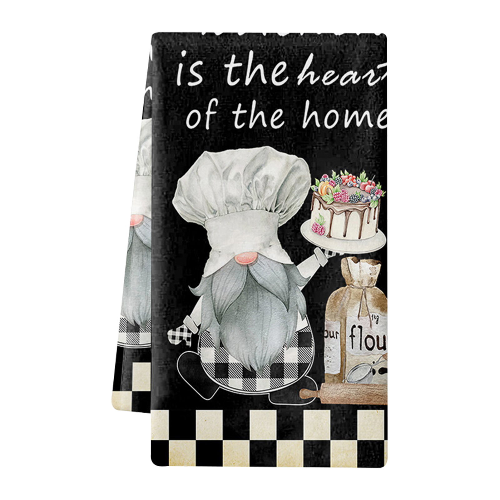 Hand Towel Strong Water Absorption Soft Kitchen Cleaning Thick Cute Gnomes Print Microfiber Cleaning Towel for Hotel Cleaning Towel Strong - 2