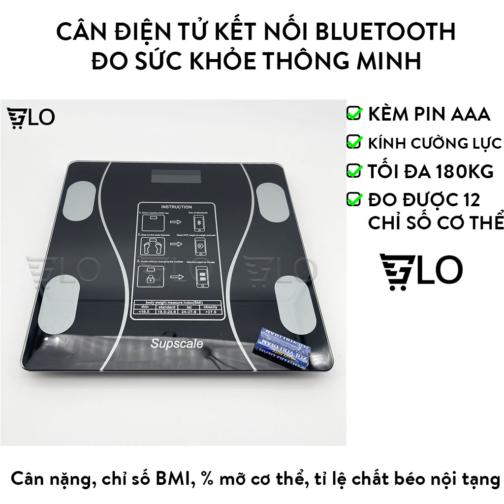Cân Điện Tử Kết Nối Bluetooth Đo Sức Khỏe Thông Minh Đo Chỉ Số Sức Khỏe
