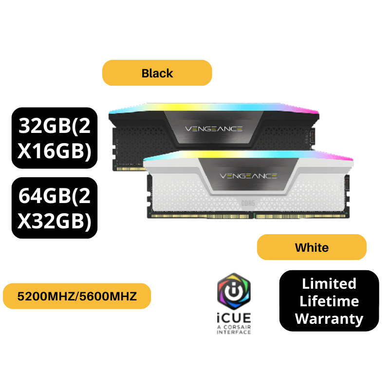Corsair Vengeance RGB (Intel) DDR5 6000MHz / 6200MHz /
