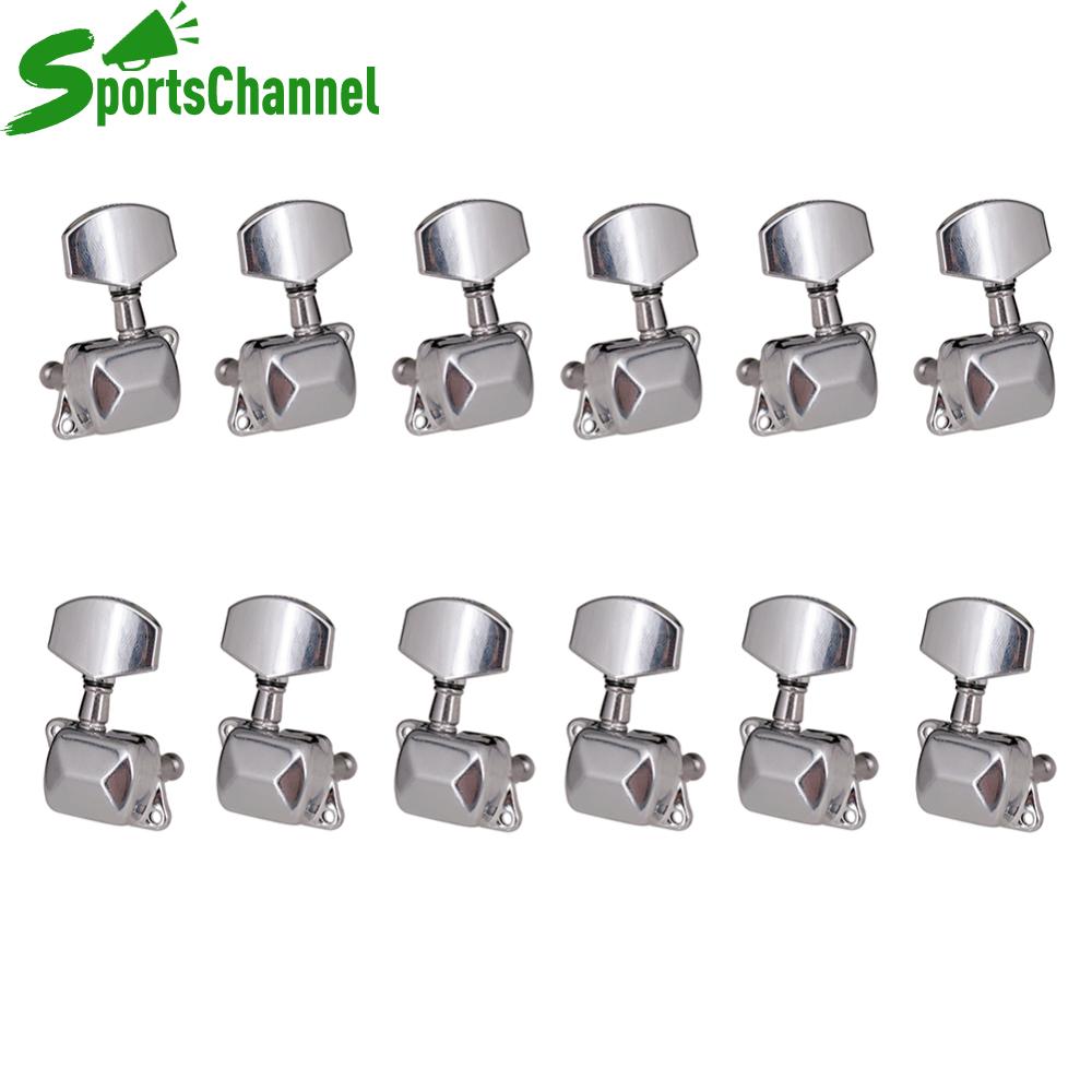 Sportschannel 6 cái chuỗi chốt vặn điều chỉnh dây đàn semiclosed đầu máy điều chỉnh cho Acoustic Guitar