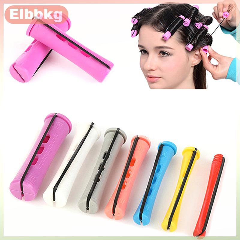 Elbbkg 12pcs Hair Perm Rods Short Cold Wave Rods Hair Curler No Heat Perming Rods Hair Curling Rollers Curlers Curling Hair Tools