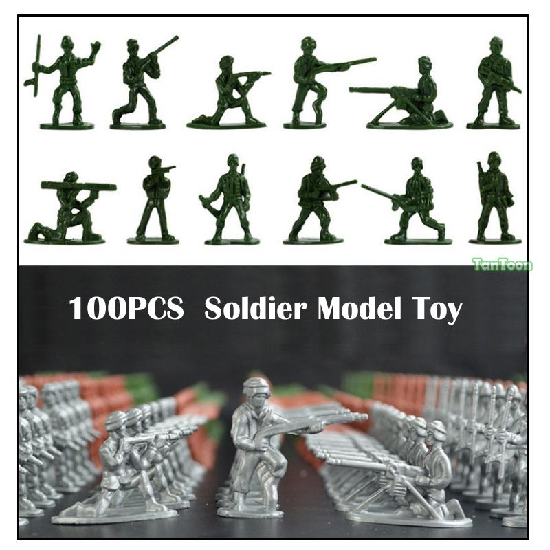 Set of 10PCS Military War Game Model Playset Toy Soldiers Accessories 
