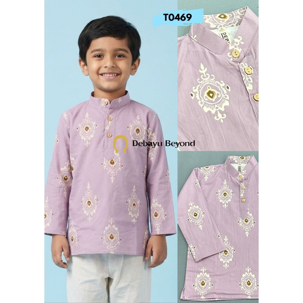 DEBYJU Boys Pure Cotton Kurta Top Only with Cotton Lining Size 22 to 38 Malaysia