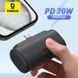 Baseus 20W Mini sạc dự phòng 5000MAh Loại C Nhanh Chóng Sạc Ốp tích hợp pin dự phòng Powerbank Đối Với iPhone 15 Pro Max Samsung Xiaomi