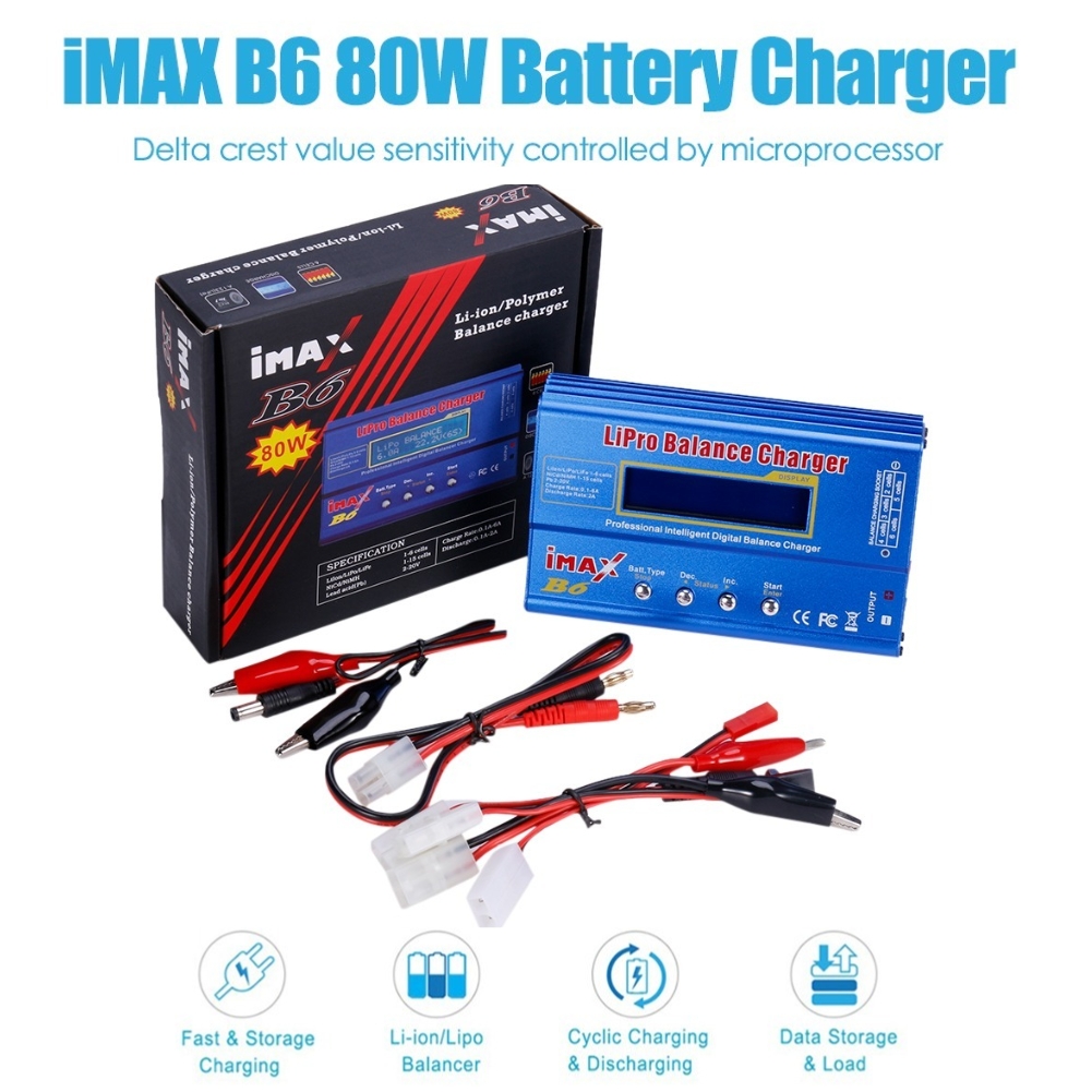 【Best value】 Imax B6 80w Lipo Nimh Balance Digital Charger For Rc Lipo Charger 15v 6a Adapter Balanc