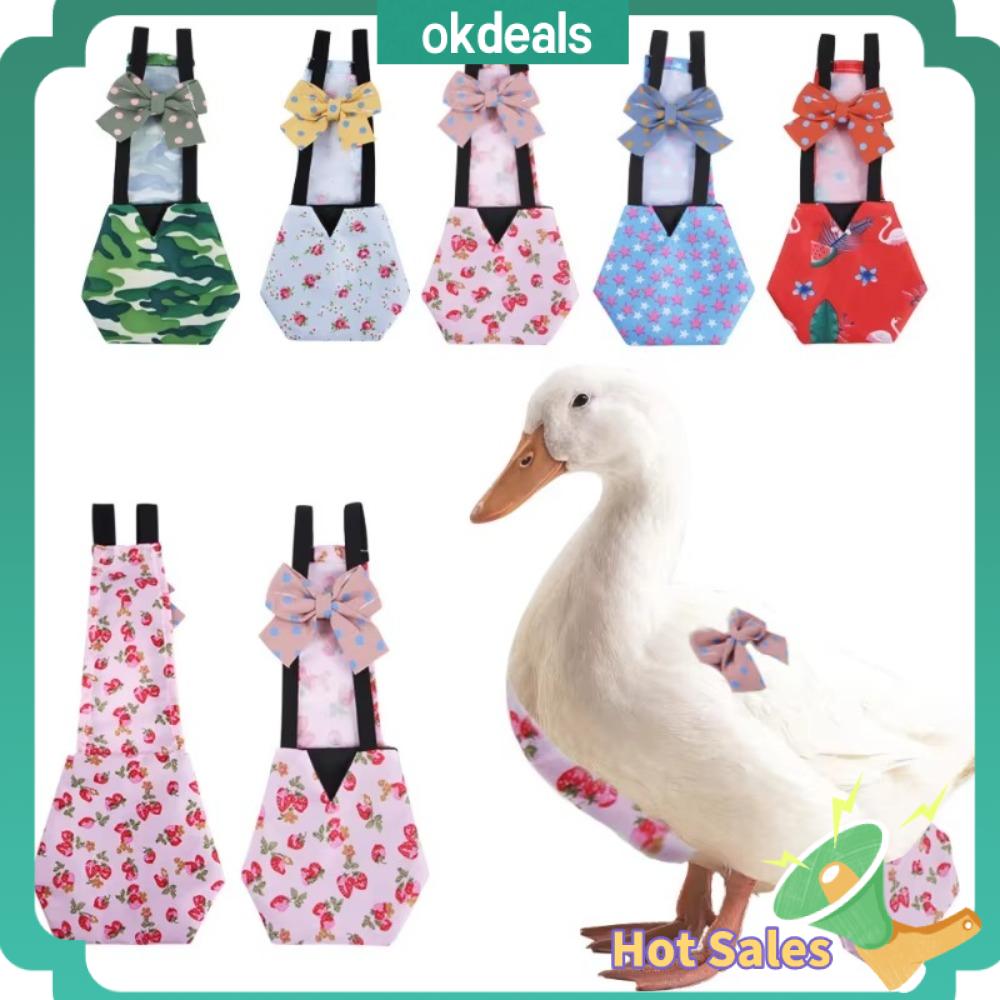 OKDEALS Có thể tái sử dụng Tã cho gia cầm Cà vạt nơ Có thể điều chỉnh Phụ kiện vịt  Thoáng khí Đồ dùng cho vịt Chăm sóc gia cầm