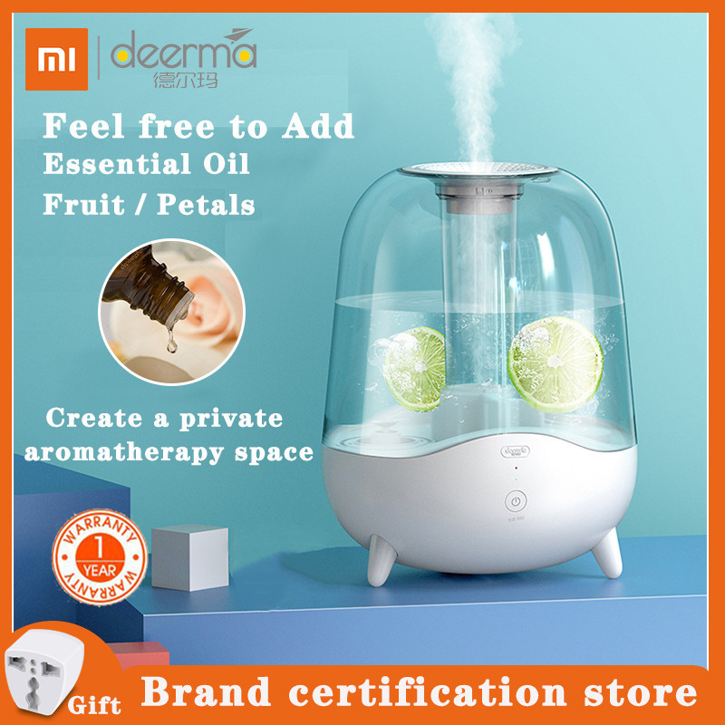 XIAOMI DEERMA Ultrasonic Cool Mist Humidifier,Essential Oil Diffuser Aromatherapy, 5L Large Capacity, Auto Shut Off, Ajustable Mist Volume, Whisper Quiet, Lasts Up to 24 Hours Singapore