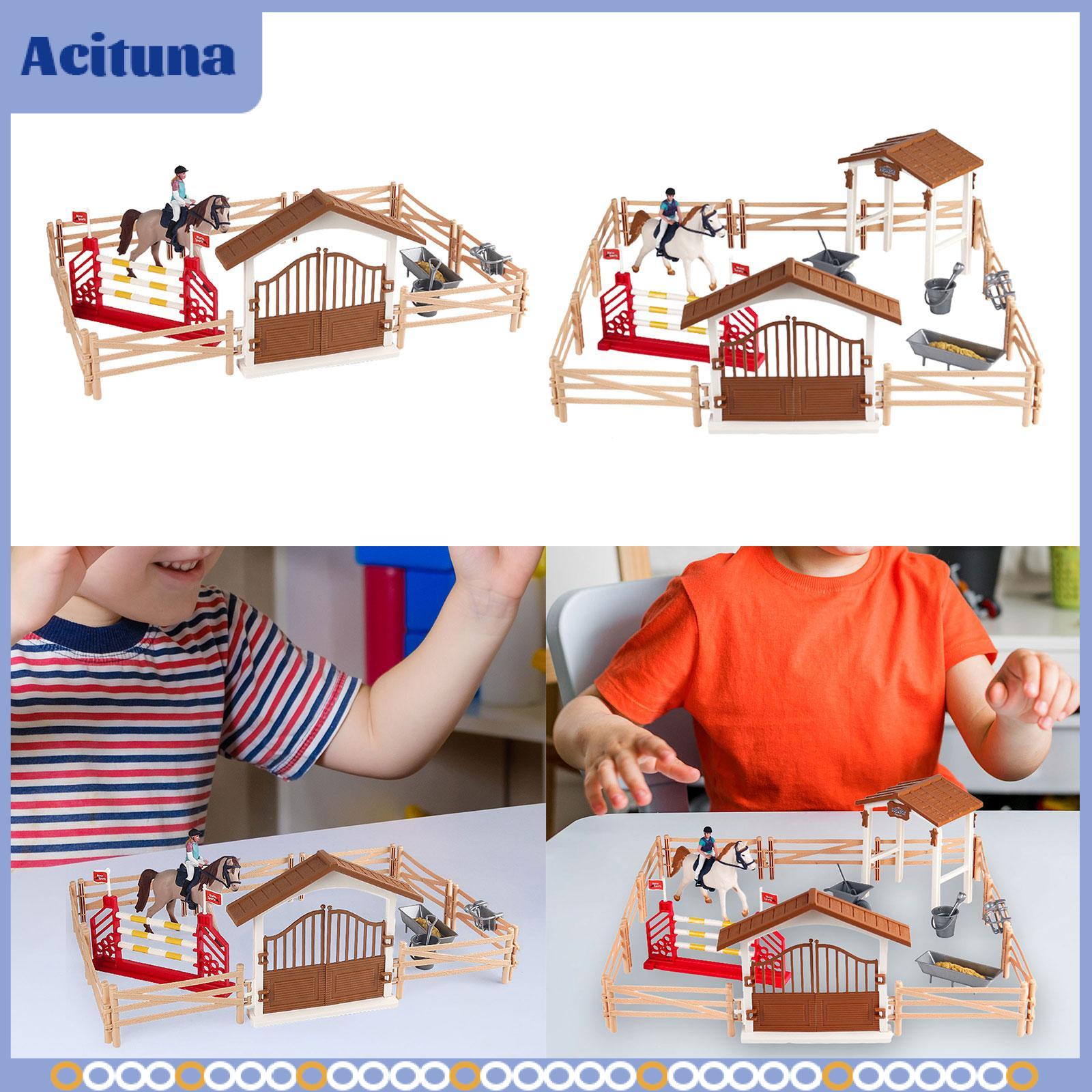 Horse Stable Playset Farm Animal Toys Set Equestrian Toy Set for Kids Boys Girls Baby Ages 3 4 5 6 7 8 Years Old Party Supplies ราคา 848 บาท*ส่งฟรี