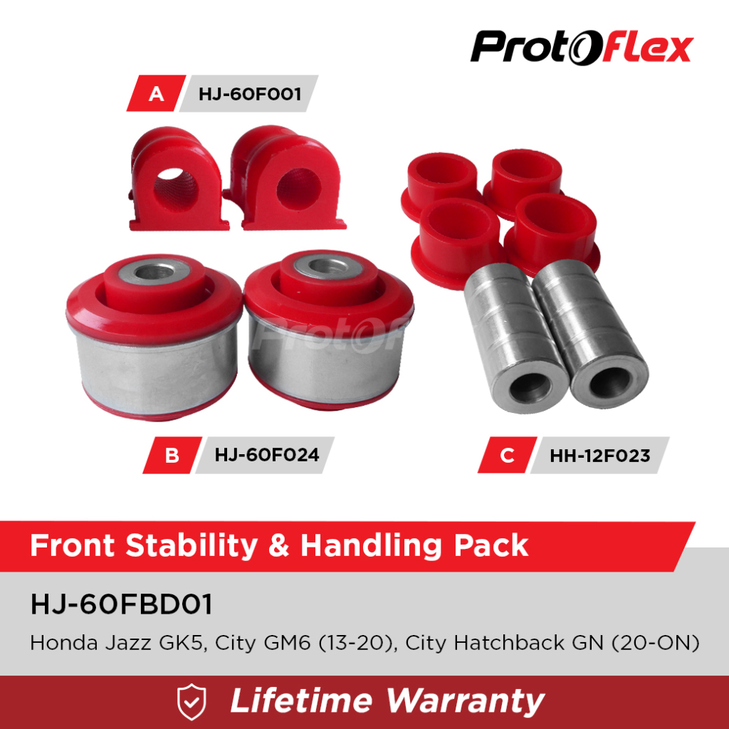 Protoflex Front Stability & Handling Pack for Honda Jazz GK5 City GM6 GN5 Harga 1,500,000 rupiah*Gratis Ongkir