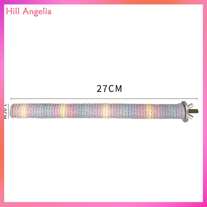 [Hill Angelia] Màu bông vẹt cực linh hoạt treo Clip Swing đầy màu sắc cá rô xoay thoải mái chim bông Dây đu vật nuôi cung cấp - 4