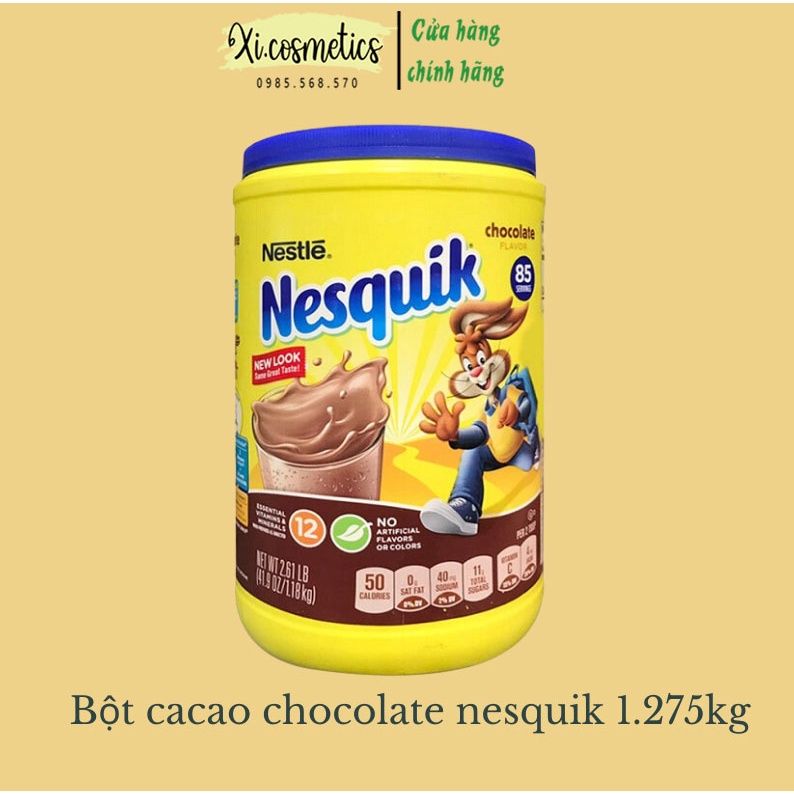 Date 2025  Bột cacao chocolate nesquik mỹ 1.275kg