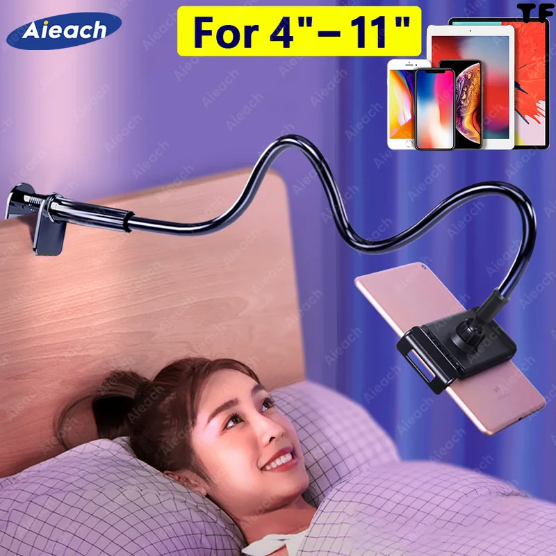 Hot gooseneck tablet Mount holder for bed desk phone holder flexible long arm clamp tablet stand for