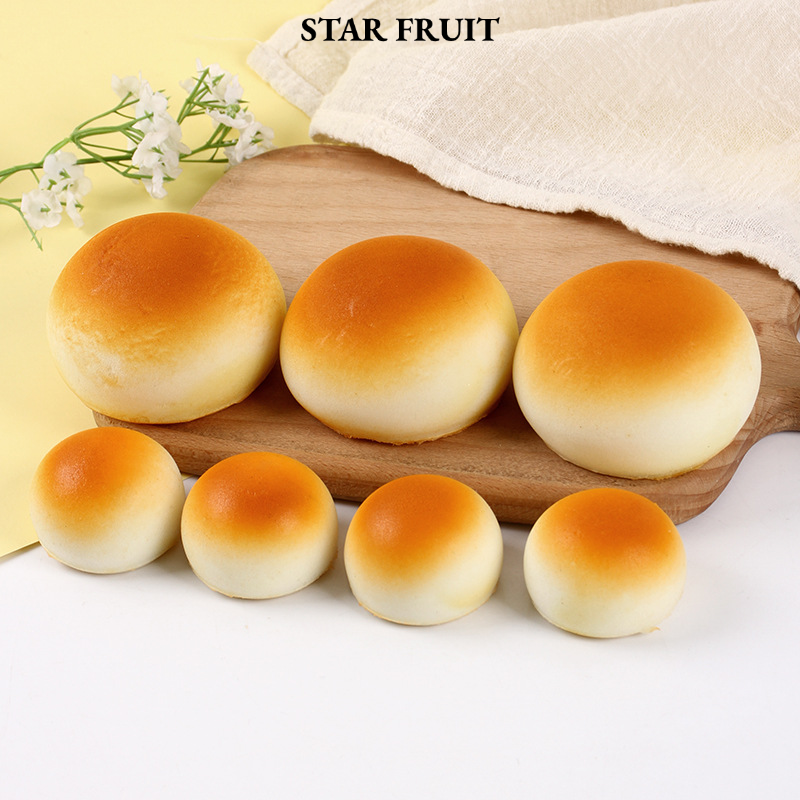 STAR FRUIT⭐ PU Soft Squishy Realistic Bread Toy Stress Relief Doughnut Shape Mini Food Model ราคา 21 บาท*ส่งฟรี