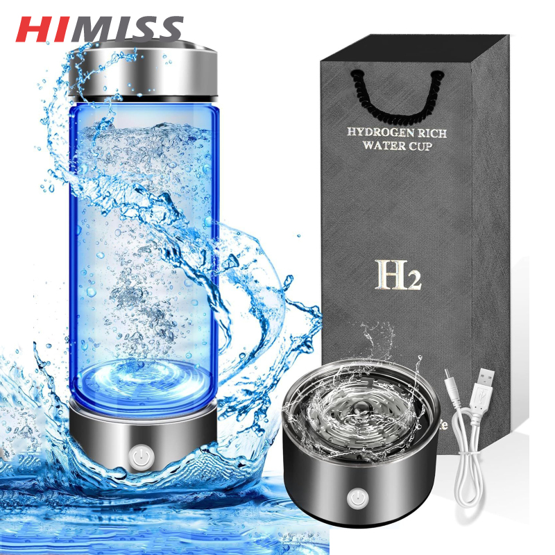 HIMISS 420ml Hydrogen Water Bottle, 3Min Quick Electrolysis, 1600ppb Hydrogen Water Ionizer Machine, USB Rechargeable, For Office, Travel And Daily Drinking ราคา 924 บาท*ส่งฟรี