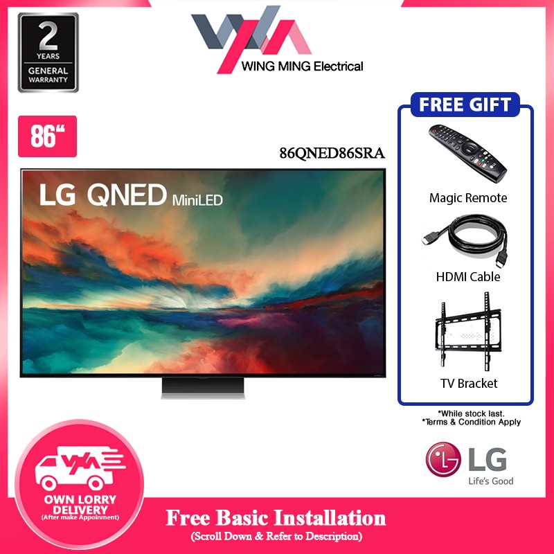 [Free Installation within Klang Valley Area] LG QNED86 86 Inch Smart 4K UHD TV with α5 Gen5 AI 4K Processor 86QNED86TSA 86QNED86 86QNED QNED86