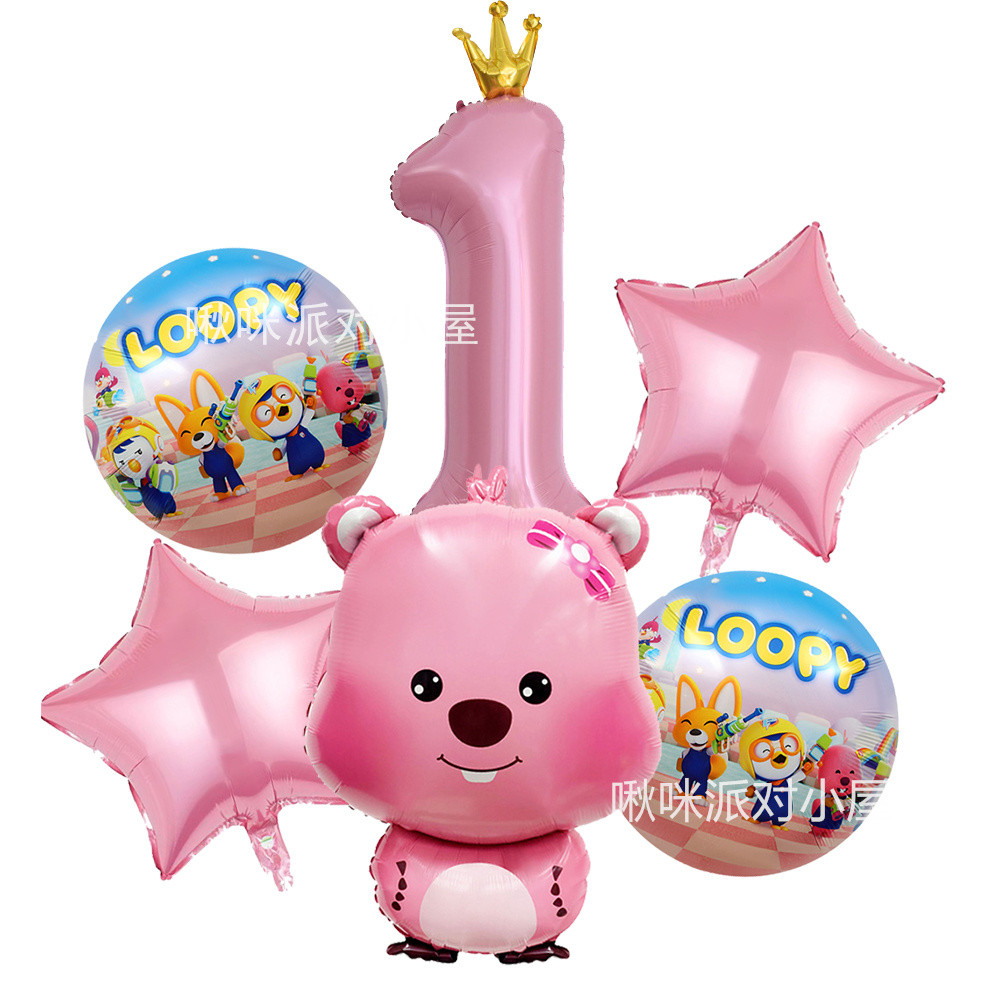 Set De Fournitures Fête Pororo Le Petit Pingouin - Assiettes, Ballons, Banderole, Décorations