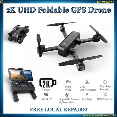 *FREE LOCAL REPAIRS!* 2K UHD Foldable Follow Me GPS FPV Quadcopter Drone *Perfect Travel Drone*