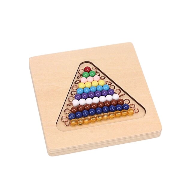 Montessori Math Toys Wooden Beads Stair Board 1-20 Digitals Numbers Beads Toy Math Practice Training Toys For Children