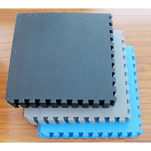 Gymnastics and Home Gym Protective Flooring Synergee 24 Sq Ft Puzzle Exercise Mat with EVA Foam /& Rubber MMA Interlocking Tiles for Exercise