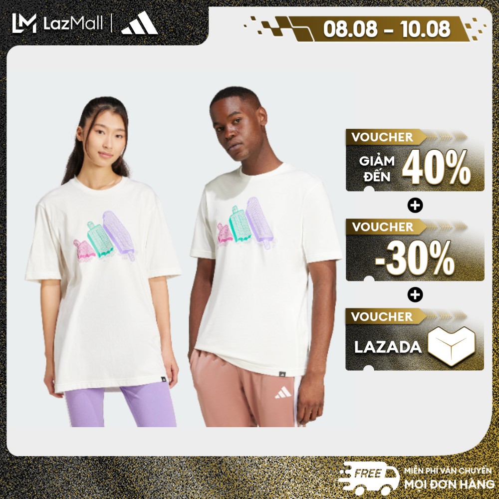adidas Phong cách sống Áo Thun Graphic Lounge Ice Nam trắng JJ4020