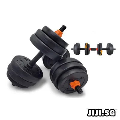 [Bulky] Black Versatile Dumbbell Set 10kg / 15kg / 20kg / 25kg / 30kg / 40kg - Dumbbells / Weights / Gym / Fitness / Barbells / Strength Training / Body Building / (JIJI.SG)