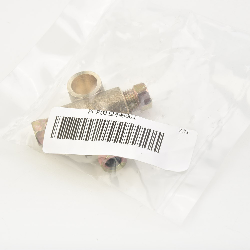 3 cách phanh t mảnh TEE với 3 Nam hạt ngắn Đoàn 3/16 ống 10mm x 1mm-Pitch