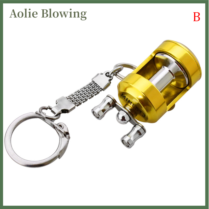 Portable Fishing Reel Keychain Key Ring With Retractable Steel Wire Belt  Clip Lock Buckle