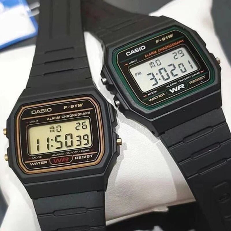 ZZOOI LED Electronic Watch Waterproof Sports Watch Men's F91W Silicone Strap Women's Watch Vintage Silicone Strap Lovers Sports Watch