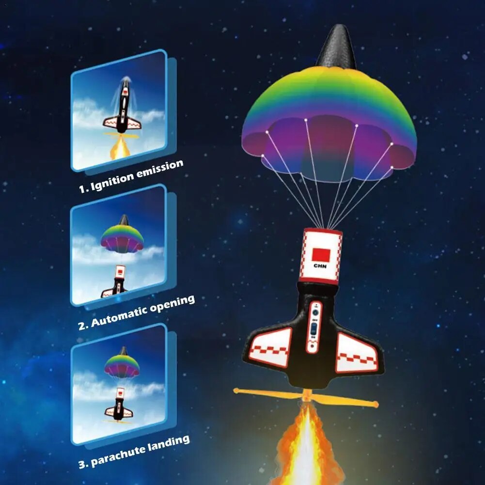 Latest Style Electric Rocket Launcher Toys New Space Exploration Parachute