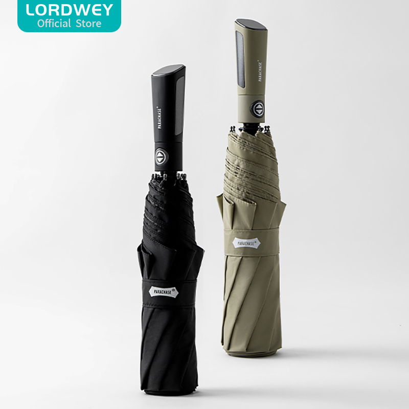 Lordwey & parachase ô dù sang trọng cho nam nữ cỡ lớn có thể gập lại ô tự động Windproof mạnh mẽ 8K du lịch Golf ô dù