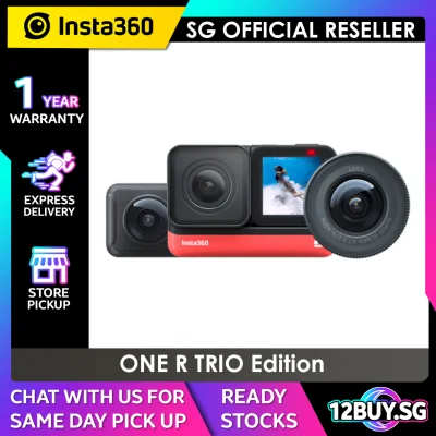 Insta360 ONE R Trio Edition 360 Camera With 4K MOD , 360 MOD & 1 Inch Wide Angle MOD 12BUY.SG