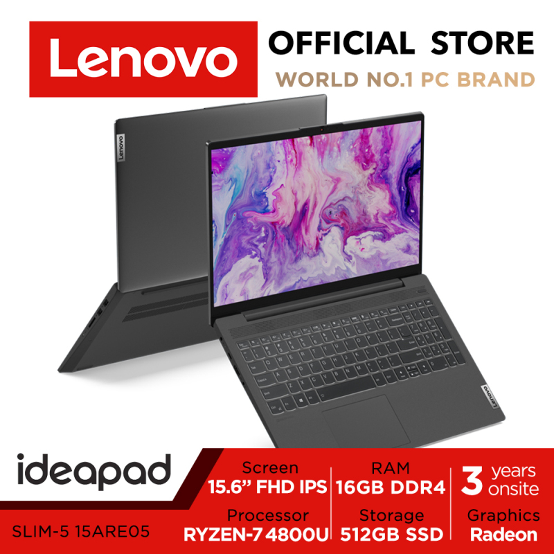 Lenovo ideaPad SLIM 5 81YQ00GGSB | 15.6inch FHD IPS | Ryzen 7 4800U | 16GB RAM | 512GB SSD | 3Y Onsite Warranty
